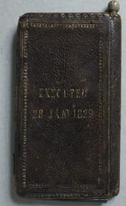 Reverse of Notebook Made From Burke's Skin