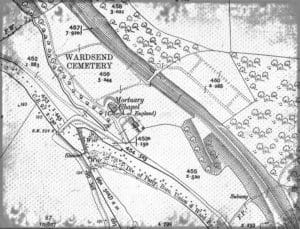 OS Map Showing Wardsend Cemetery