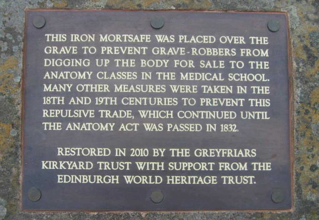Mortsafe at Edinburgh Greyfriars Kirkyard