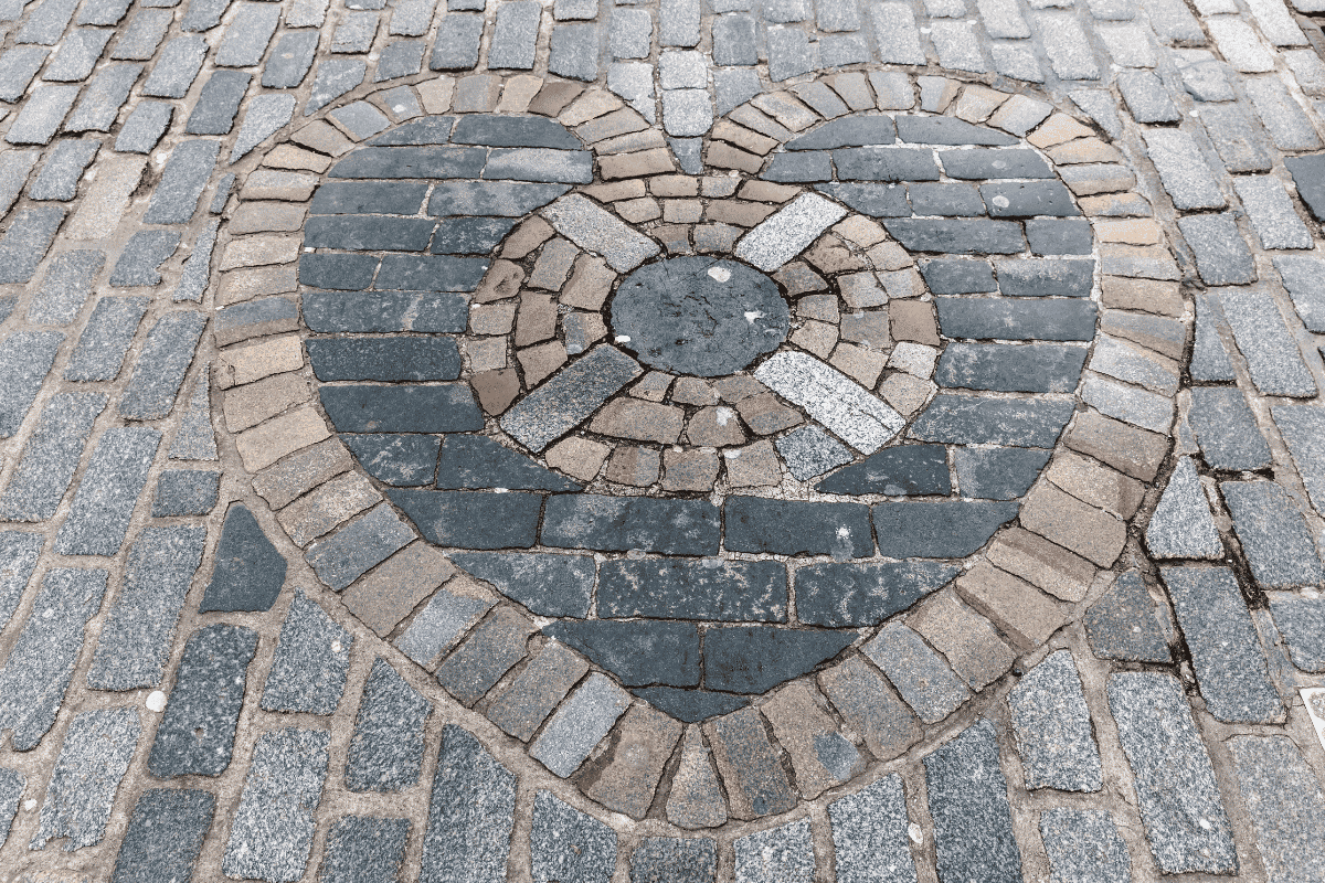 Heart of Midlothian Mosaic on Edinburgh's Royal Mile