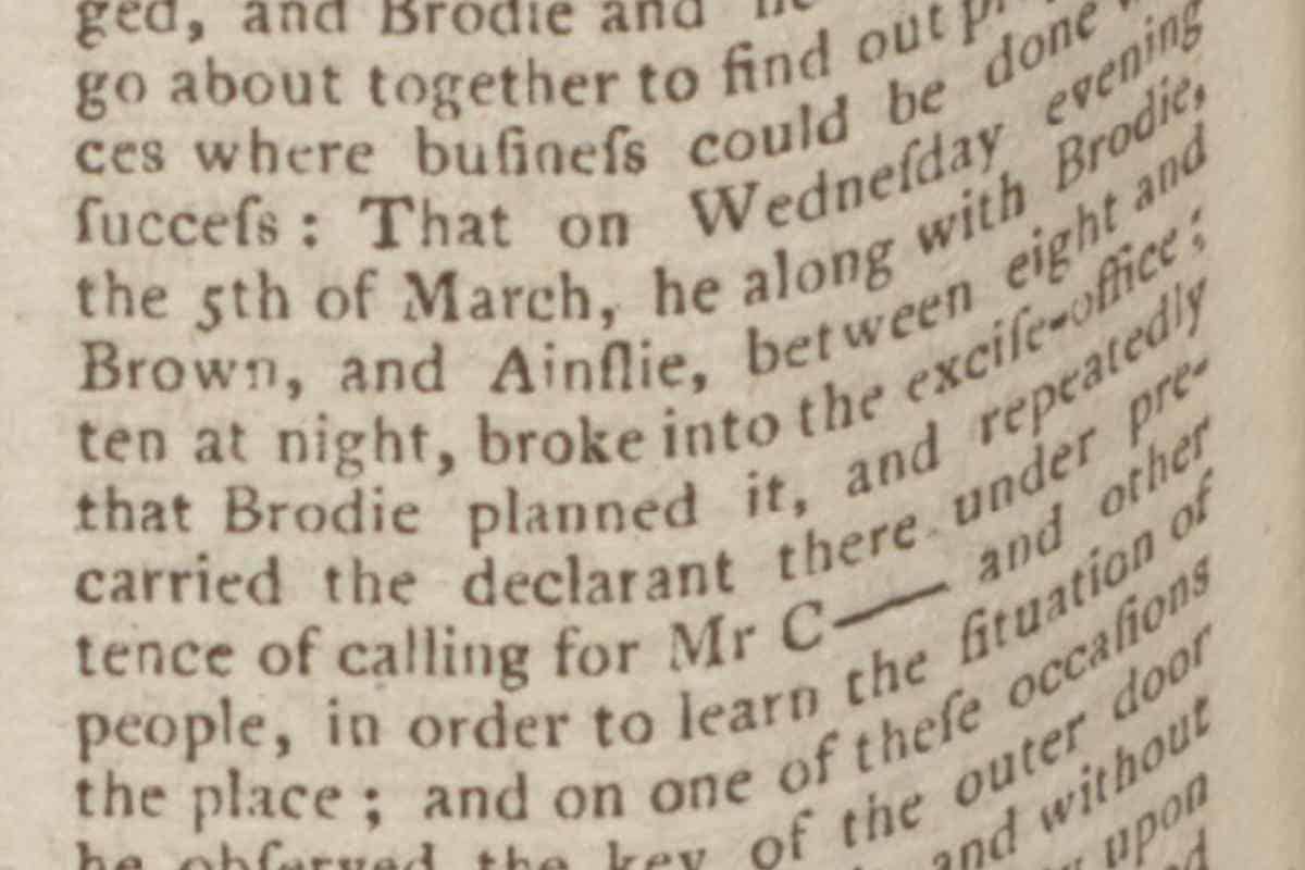 Extract of George Smith confession The Scots Magazine 1 September 1788