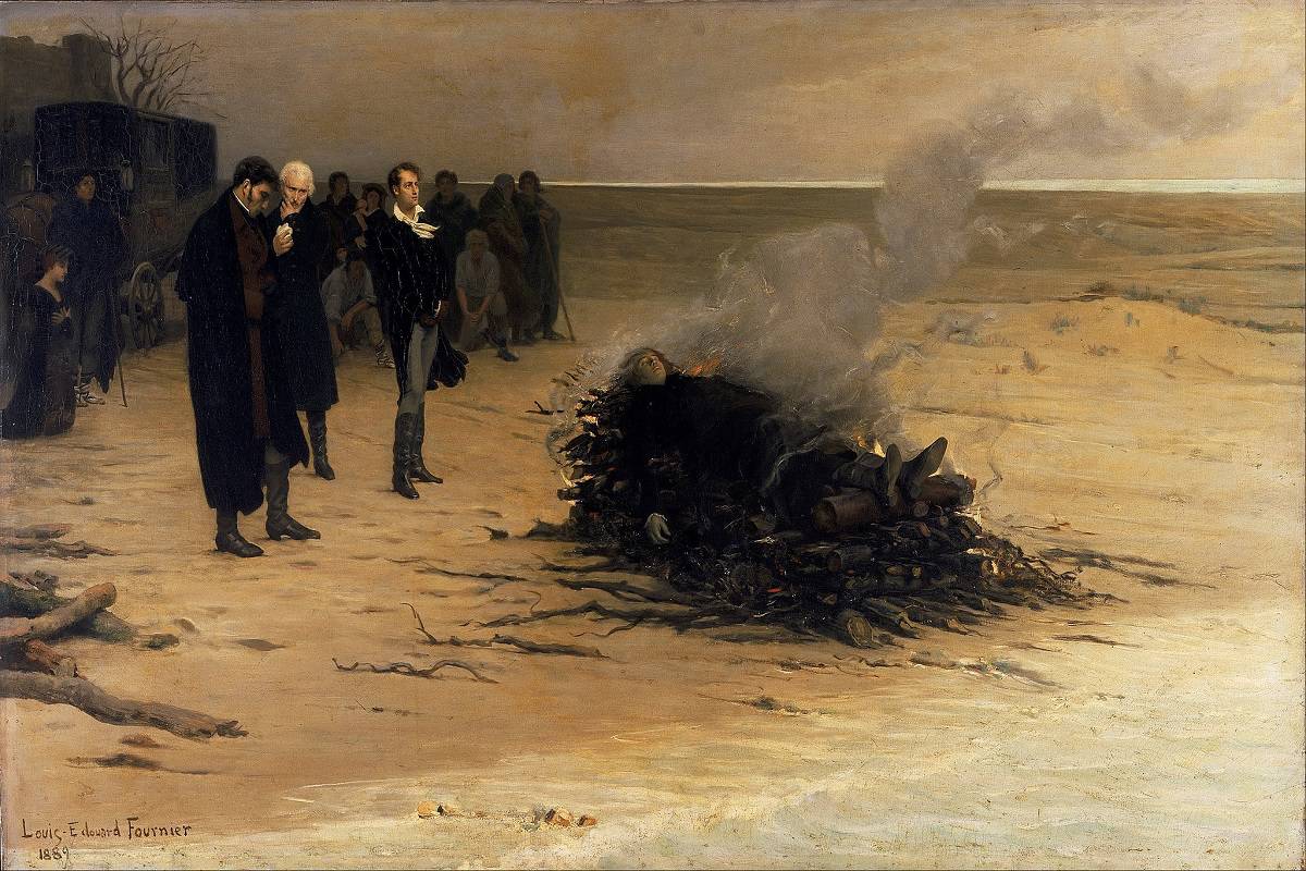 The Funeral of Shelley by Louis Édouard Fournier 1889