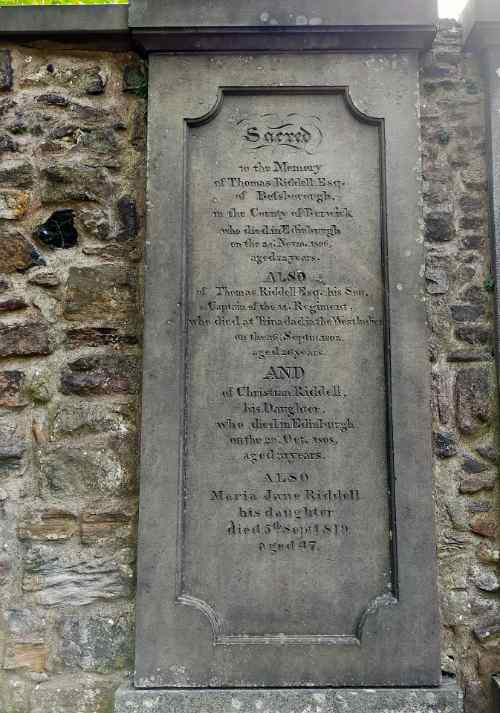Grave of the Real Tom Riddell Greyfriars Kirkyard Edinburgh 